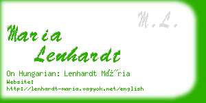 maria lenhardt business card